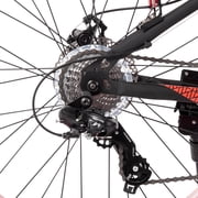Huffy 26 Maunga Fat Tire Mountain Bike, Fits Riders 60+, Black/Red, Adult, Unisex