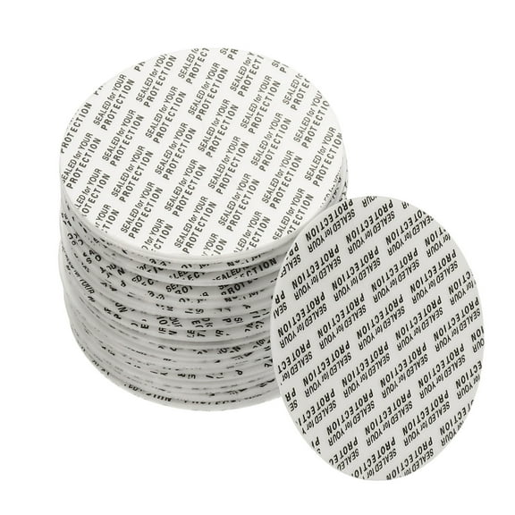 Uxcell 110Pack Foam Lid Liner, 56mm/2.2" PS Foam Resistant Tamper Pressure Sensitive Seal for Bottle Cap Liners Seals
