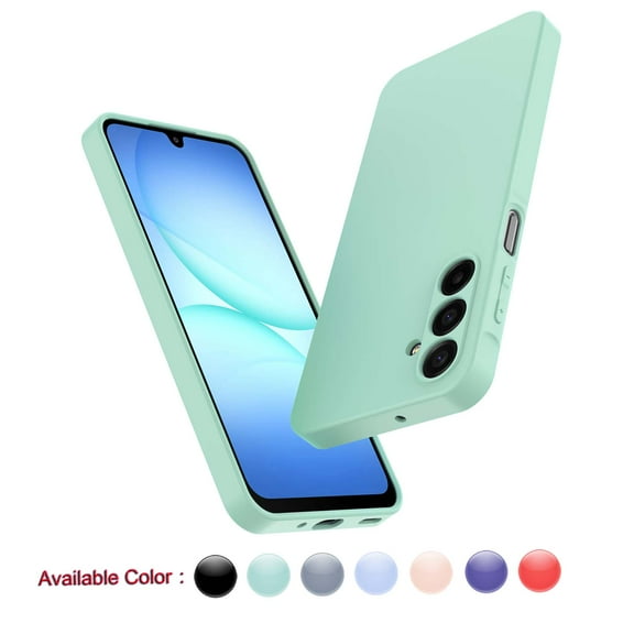 Njjex for Galaxy A17 Silicone Case - Shockproof Soft Gel Rubber Cover, Anti-Scratch & Slim Fit for Samsung Galaxy A17 5G 2025(6.7 inch), Green