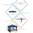 thumbnail image 3 of WildBreak Pop-up Canopy Tent, 10 x 10 feet, with 3 Sidewalls, Blue, 3 of 7