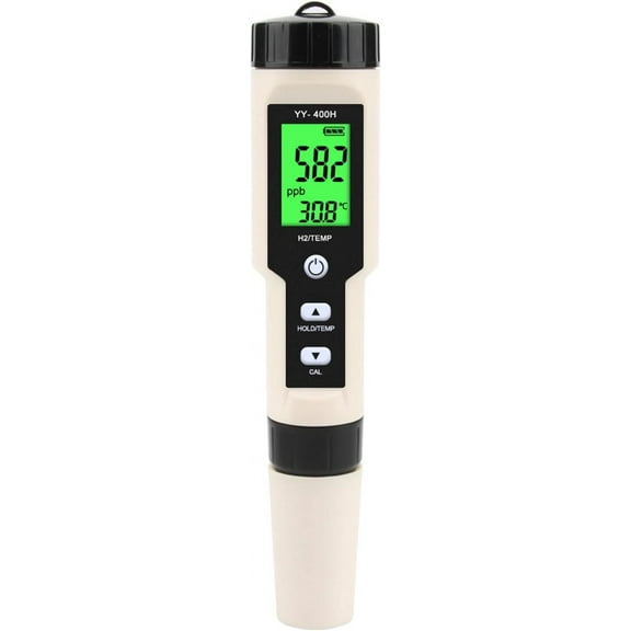 Digital Hydrogen Meter Water Quality Tester with ATC Accuracy Pen Type Meter Data Hold Function LCD Displays Water Quality Tester for Drinking Water Water Quality Tester Ppm