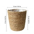 thumbnail image 3 of Plant Pots Thickened Straw Woven Plant Basket, Handmade Flower Pot Cover for Home Living Room, Rattan Seaweed Rope Planter Indoor Outdoor, 3 of 5
