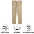 thumbnail image 4 of Boys Flat Front School Uniform Pants (3-Pack) (Littile Boys), 4 of 5