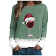 thumbnail image 3 of Futezty Sweaters for Women Christmas Graphic Oversized Sweatshirts Fleece Funny Pullover Party Holiday Tops with Bows, 3 of 9