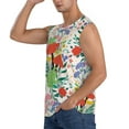 thumbnail image 3 of Fotbe Men's Mushroom and Frogs Print Men's Sleeveless Muscle Tank Tops Casual T-Shirts for Gym Workout Beach-3X-Large, 3 of 8