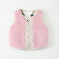 thumbnail image 3 of GYRATEDREAM Toddler Baby Boys Girls Warm Vests Kids Sleeveless V Neck Knit Sweater Button Down Soft Vest for 6-7Y Pink, 3 of 5