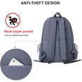 thumbnail image 4 of Floless Unisex Lightweight Water Resistant Backpack, Blue Purple, 4 of 6
