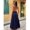 Dark Blue, variant on Womens Dark Blue Halter Maxi Dress Deep V-Neck Ruffle Hem Summer Vacation