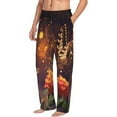 thumbnail image 3 of Kdxio Butterfly Sitting on a Flower Print Men's Sleep Pajama Pant Lounge Pants with Pockets, 3 of 8