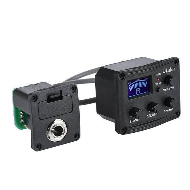 Pickup Ukulele Ukulele Uke Pastilla Piezoeléctrica Preamplificador de 3 Bandas EQ Ecualizador System Tuner Con Pantalla LCD Meterk