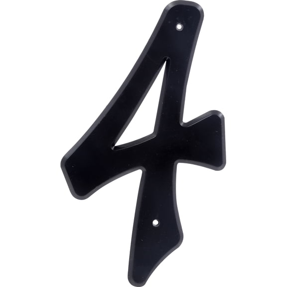Hillman Group 839758 4 in. Nail-On Black Plastic House Number - 4 - 10 Piece