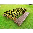 thumbnail image 1 of Yellow Chevron Outdoor Tablecloth, Black and Yellow Chevron Pattern Danger Hazard Warning Sign Stripes Zigzag, Decorative Washable Fabric Picnic Tablecloth, 58 X 104 Inches, Black Yellow, by Ambesonne, 1 of 2