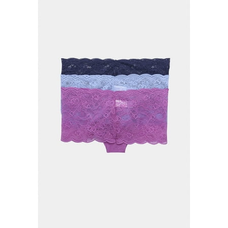 Joyspun Boyshorts with Scalloped Lace  3-Pack  Sizes XS-3XL