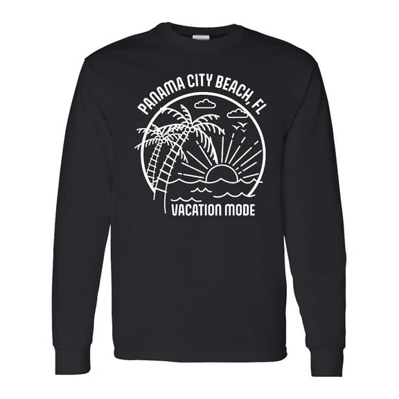Inktastic Summer Vacation Mode Panama City Beach Florida Long Sleeve T-Shirt