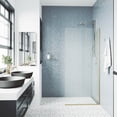 thumbnail image 3 of VIGO Zenith 34 in. W x 74 in. H Frameless Fixed Shower Screen Door in Matte Brushed Gold with 3/8 in. (10mm) Clear Glass, 3 of 12