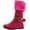 H.Pink C01, variant on New Girls Slouch Comf Tall Midcalf Suede Winter Boots Shoes