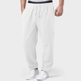 thumbnail image 3 of Mens Sweatpants Open Bottom Athletic Baggy Straight Leg Pants Casual Drawstring Waist Fleece Joggers with Pockets, M, 3 of 7