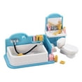 thumbnail image 3 of Juego de baño para casa de muñecas, accesorios, adornos para regalos de cumpleaños, decoraciones para casa de muñecas, incluye Mini lavabo, bañera,, 3 of 8