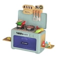 thumbnail image 3 of Horno de microondas de juguete para niños con luces, utensilios de cocina con sonido, juego educativo de desarrollo de cocina de simulación para resta Verde, 3 of 8