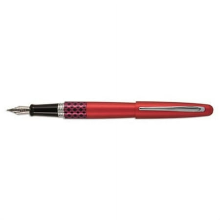 Pilot 91432 Mr Retro Pop Collection Fountain Pen, Red Barrel, Black Ink, Fine