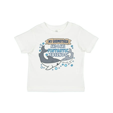 

Inktastic My Godmother and I Are Fintastic Friends Cute Sharks Gift Toddler Boy or Toddler Girl T-Shirt