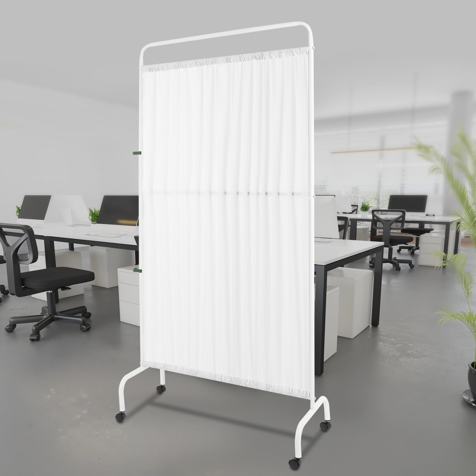 Medical Privacy Screen Room Divider with Lockable Casters 8.27*35.43*70.87 in