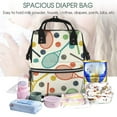 thumbnail image 5 of Balery Racket and Tennis Ball Mummy Backpack - Waterproof Twill Canvas, Large Capacity Diaper Bag with Multiple Pockets and Adjustable Straps, 5 of 6