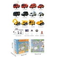 thumbnail image 2 of Juguetes de coche con tapete de juego, juego de vehículos urbanos, aleación, mini vehículos extraíbles, juguetes, coches de policía, camiones de bomberos, coches de ingeniería para niños y niñas, 2 of 9