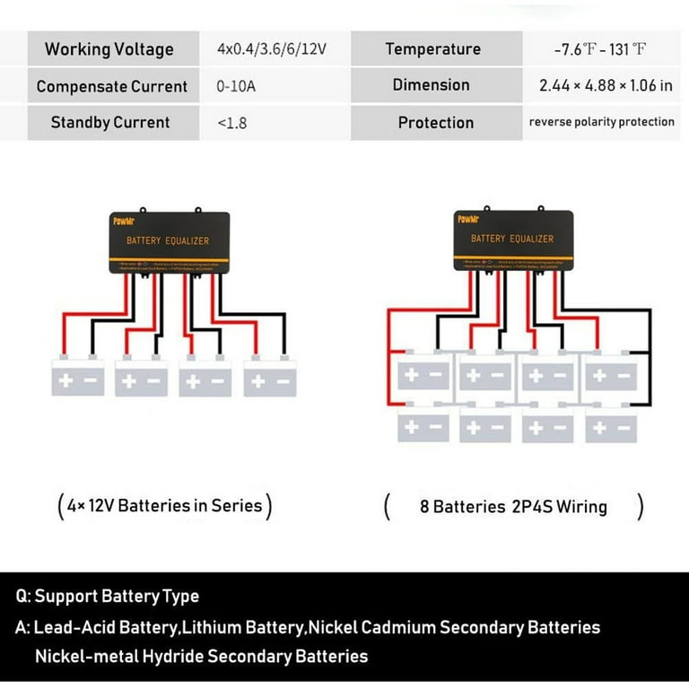 GLFSIL 48V Battery Equalizer Voltage Balancer for Lead Acid Battery System  Series 