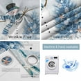 thumbnail image 2 of Fsddascl Christmas Coastal Blackout Curtains for Bedroom/Living Room, Thermal Insulated Kitchen Curtains, Blue Snowman Pine Tree Starfish Coral Grommet Darkening Window Treatment Drapes 52"x63"x2, 2 of 6
