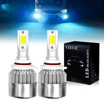 Blue Led Headlights, 9012 LED Headlight Bulbs Ice Blue 8000K COB Headlights Conversion Kit For High & Low Beam Daytime Running Lights, Plug & Play, Pack of 2, Headlight Bulbs