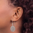 thumbnail image 3 of Solid Sterling Silver Polished Preciosa Crystal Earrings - 41mm- Made In Italy, 3 of 6
