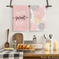 thumbnail image 2 of Sm:)e Pink Home Sweet Home Boho Kitchen Towels, 2 Count, 2 of 7