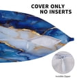 thumbnail image 5 of Multi-Size Linen Sofa Pillow Cover Invisible Zipper Open And Close Strong Use For Sofa Chair Garden Sofa Car Blue And White Gold Marble 20"X20", 5 of 8