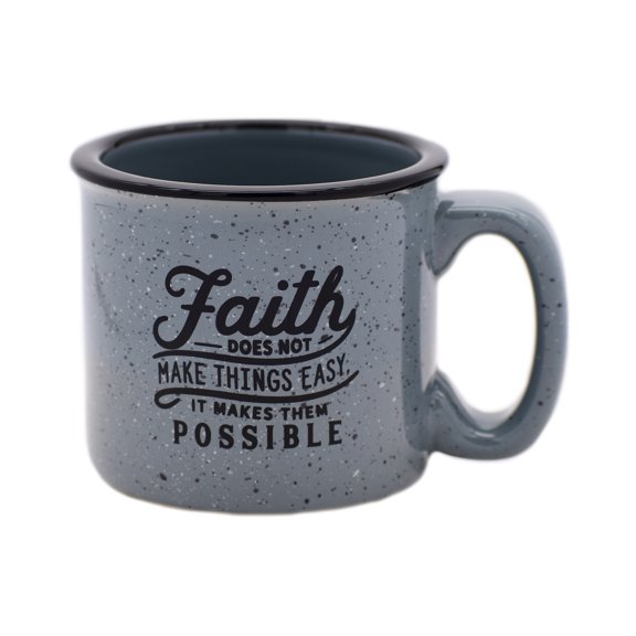 DEXSA Faith Does Not Make Things 15 ounce Designer Ceramic Mug