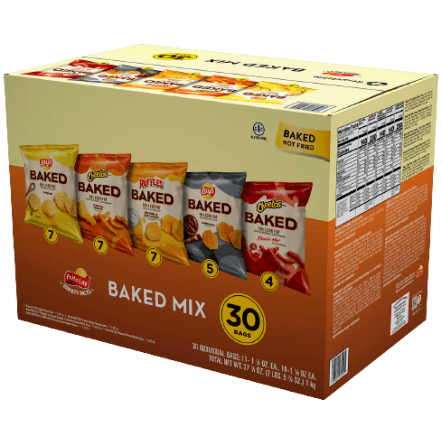 Frito Lay Baked Potato Chips Variety Pack 30 Bags Original Crunchy