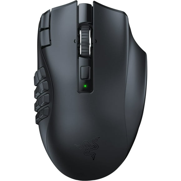 Razer Naga V2 HyperSpeed Wireless MMO Gaming Mouse: 19 Programmable Buttons - HyperScroll Technology - Focus Pro 30K Optical Sensor - Mecha