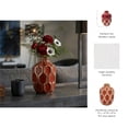 thumbnail image 6 of Geometric Vase for Living Room Display - Modern Ceramic Flower Vase for Home, Office, Table, or Bedroom Decor - Decorative Accent for Mantel, Console, and Kitchen Counter - 8", Red & Gold, 6 of 8