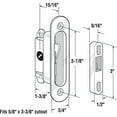thumbnail image 2 of Prime-Line Mortise Lock, 3-7/8 in. Mounting Holes on Center, Aluminum Housing, 45 Degree Keyway, Round Faceplate, 2 of 2