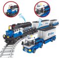thumbnail image 2 of Technic Ensemble de Construction de Locomotive de Train, Modèle de Locomotive de Train MOC avec Scène de Voie de Train, Ensemble de Blocs de Construction d'Assemblage Bricolage 1008 Pcs, 2 of 5
