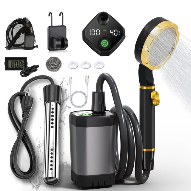 Ducha portátil BSEED con calentador de agua de inmersión de 6000 mAh