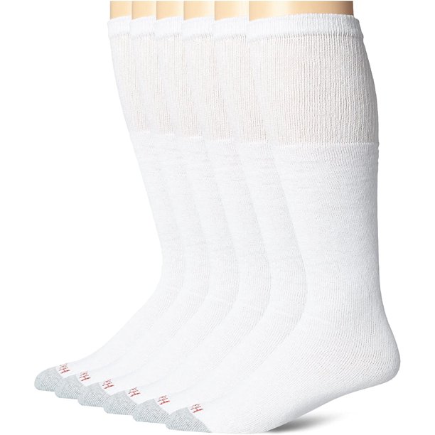 Hanes Men's Over the Calf Tube Socks (6 Pair Pack)