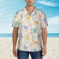 thumbnail image 4 of Goofa Flower Color Rabbit Hawaiian Shirt for Men, Unisex Summer Beach Casual Short Sleeve Button Down Shirts,Aloha Tropical Floral print shirt-Small, 4 of 9
