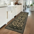 thumbnail image 3 of Garvee 2'x6' Modern Snake Printed Runner Rug Washable Kitchen Rug, Forest Low Pile Stain Resistant Rug Non Slip Carpet for Bedroom Laundry Room Entryway, Dark Gray, 3 of 7