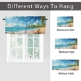 thumbnail image 6 of Tropical Beach Valance Rod Pocket Window Curtain for Kitchen Summer Seaside Scenery Ocean Island Palm Tree Privacy Window Valances for Living Room Kitchen 54 by 18 in, 1 Panel, 6 of 6