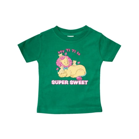 

Inktastic My Ti Ti Is Super Sweet Cotton Candy Lions with Pink Mane Gift Baby Boy or Baby Girl T-Shirt