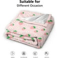 thumbnail image 3 of 50*60in Ultra Soft Cute Strawberry Blanket Flannel Throw Blanket Decor Bedding Suitable for Travel Camping Living Room Sofa Bedroom Decoration Gifts, 3 of 8
