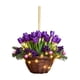 thumbnail image 1 of Adorno navideño de cesta de flores | Colgante acrílico plano 2D | Decoración festiva para árboles de Navidad, coronas y decoración del hogar | Diámetro de 3,14 pulgadas, 1 of 1