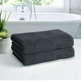 thumbnail image 3 of MALLONI HOME 100% Premium Cotton 2 Pack Oversized Bath Towel Set 28x55 inches, Large Bath Towels, Ultra Absorbant Compact Quickdry & Lightweight Towel, Ideal for Gym Travel Camp Pool - Charcoal Grey, 3 of 7