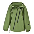 thumbnail image 4 of Gibobby Abrigos talla grande Chaqueta unisex de color sólido para escalada en montaña al libre, otoño e invierno, ajuste holgado, ropa de abrigo informal para parejas a de viento (Verde, M), 4 of 5